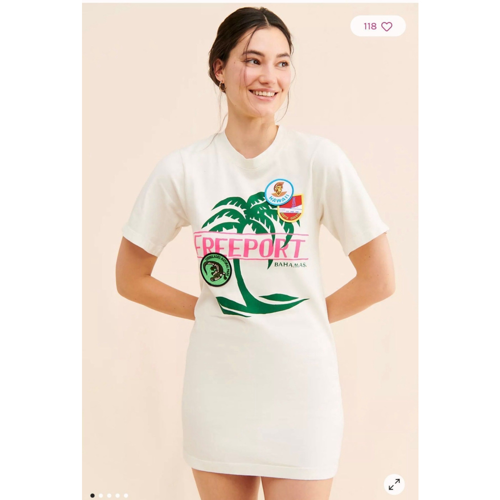 Riley Vintage Traveler's T-Shirt Dress $190 Retail
